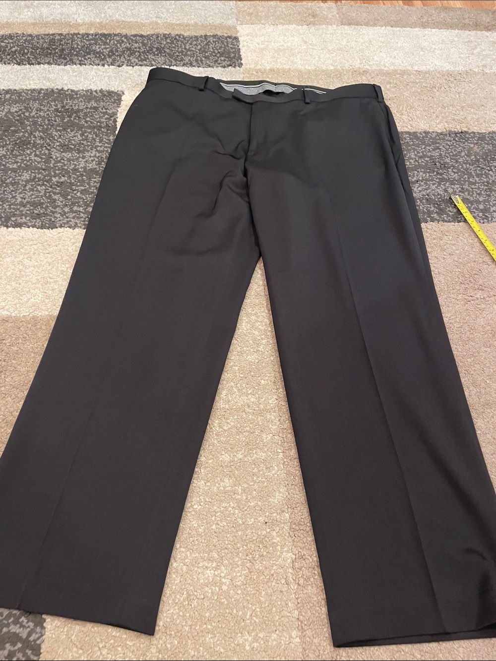 Perry Ellis Men's Black Dress Pants - Pleated Front